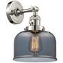 Bell 8" Polished Nickel Sconce w/ Plated Smoke Shade
