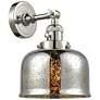 Bell 8" Polished Nickel Sconce w/ Silver Plated Mercury Shade