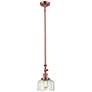 Bell 8" Wide Copper Stem Hung Tiltable Mini Pendant w/ Clear Shade