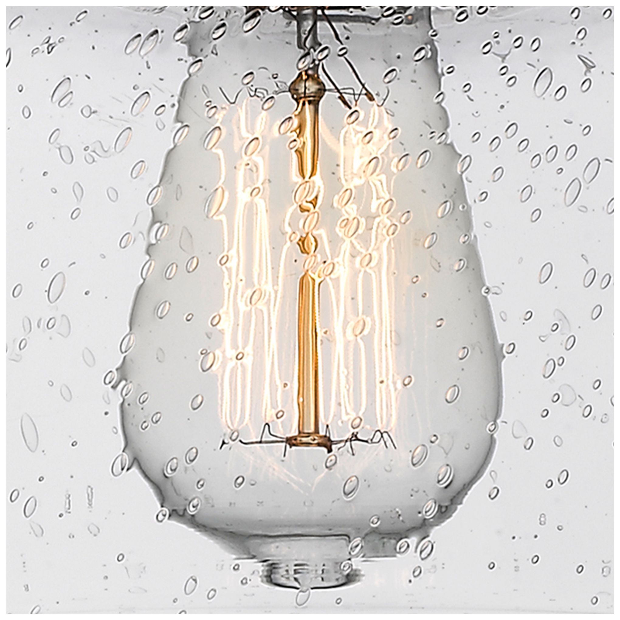 Image 4 Bell 8" Wide Matte Black and Seeded Glass Ceiling Light more views