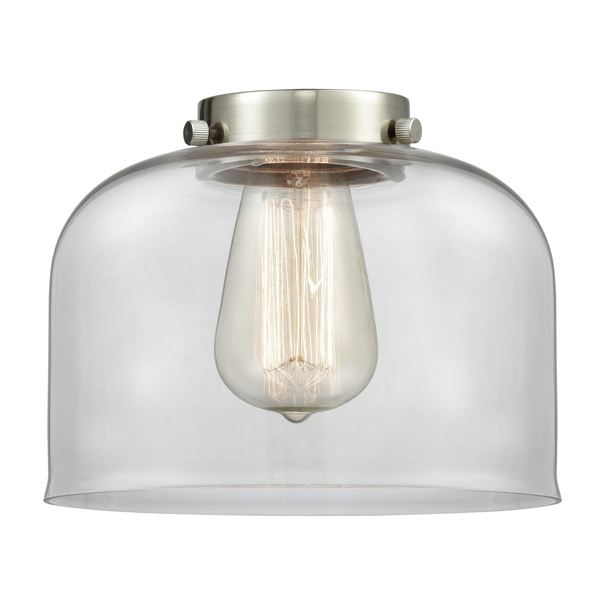 Image 3 Bell 8" Wide Satin Gold Stem Hung Tiltable Mini Pendant w/ Clear Shade more views