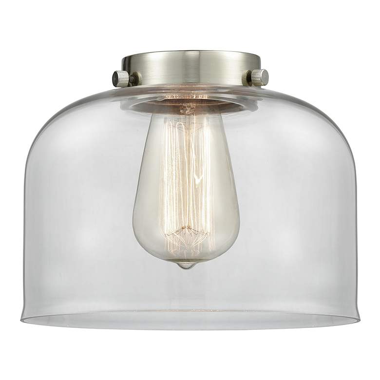 Image 3 Bell 8" Wide Antique Copper Mini Pendant with Clear Bell Glass Shade more views