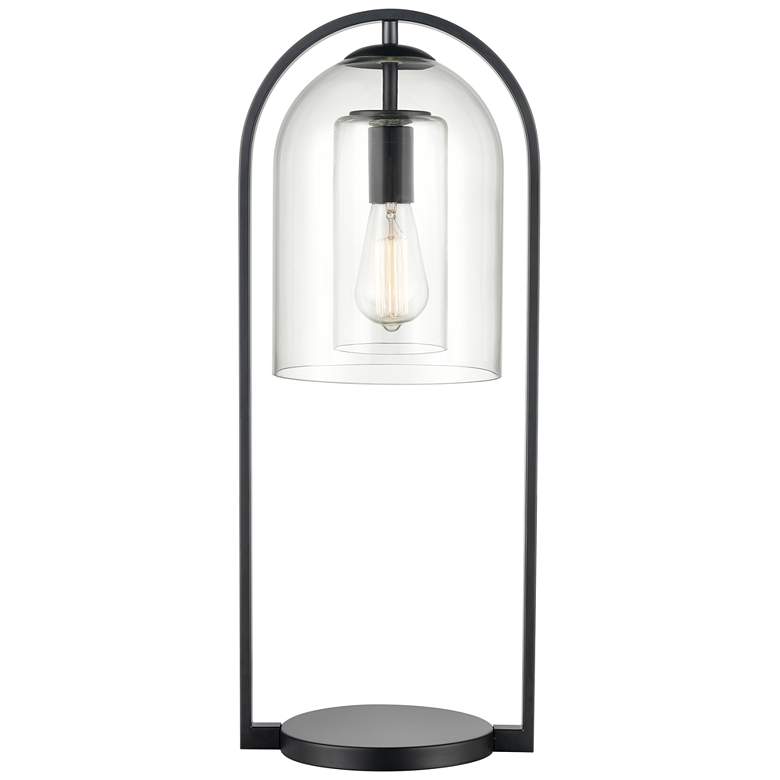 Image 1 Bell Jar 28 inch High 1-Light Desk Lamp - Matte Black