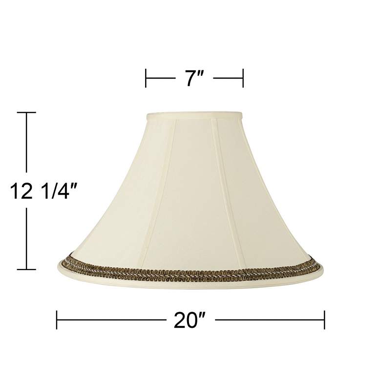 Image 3 Bell Shade with Black and Gold Trim 7x20x13.75 (Spider) more views