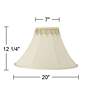 Bell Shade with Embroidered Leaf Trim 7x20x13.75 (Spider)