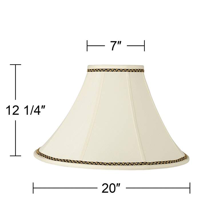Image 3 Bell Shade with Gold and Black Trim 7x20x13.75 (Spider) more views