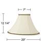 Bell Shade with Gold and Black Trim 7x20x13.75 (Spider)