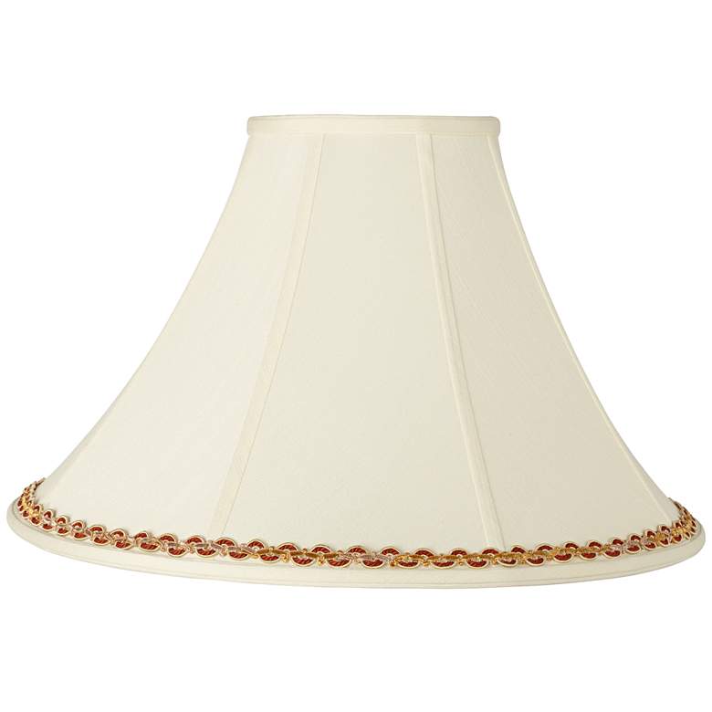 Image 1 Bell Shade with Gold and Rust Trim 7x20x13.75 (Spider)