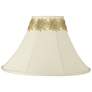Bell Shade with Gold Flower Trim 7x20x13.75 (Spider)