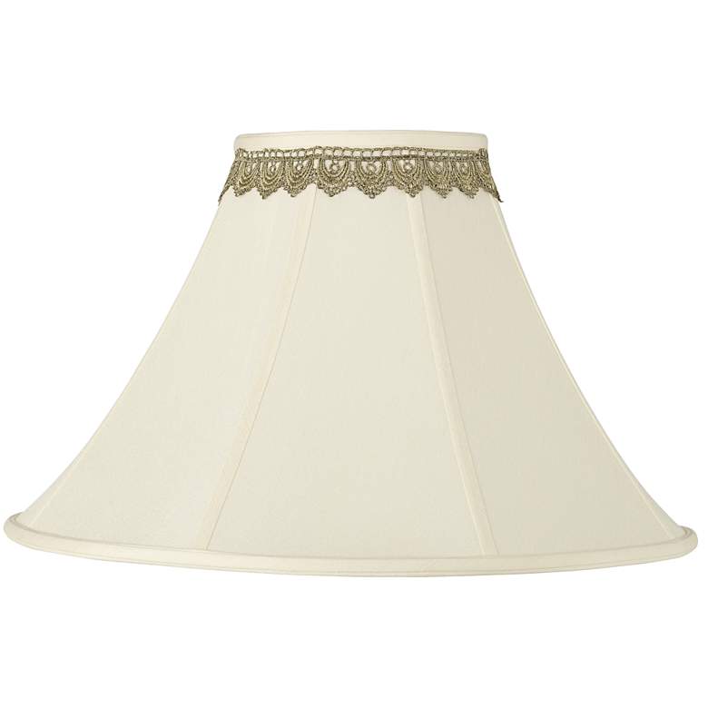 Image 1 Bell Shade with Gold Lace Trim 7x20x13.75 (Spider)