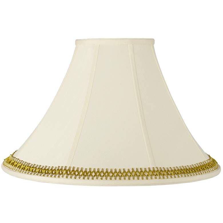 Image 1 Bell Shade with Gold Satin Weave Trim 7x20x13.75 (Spider)