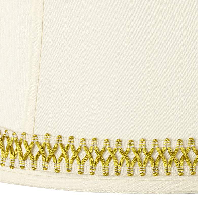 Image 2 Bell Shade with Gold Satin Weave Trim 7x20x13.75 (Spider) more views