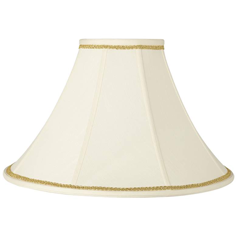 Image 1 Bell Shade with Gold Scroll Trim 7x20x13.75 (Spider)