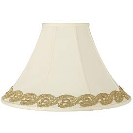 Image1 of Bell Shade with Gold Vine Lace Trim 7x20x13.75 (Spider)