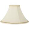 Bell Shade with Gold with Ivory Trim 7x20x13.75 (Spider)