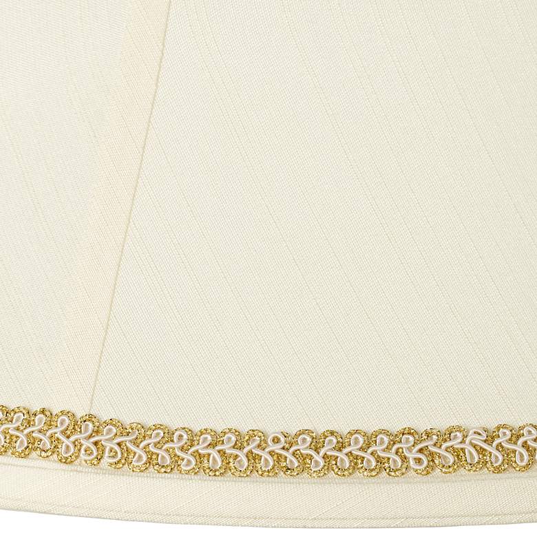 Image 2 Bell Shade with Gold with Ivory Trim 7x20x13.75 (Spider) more views