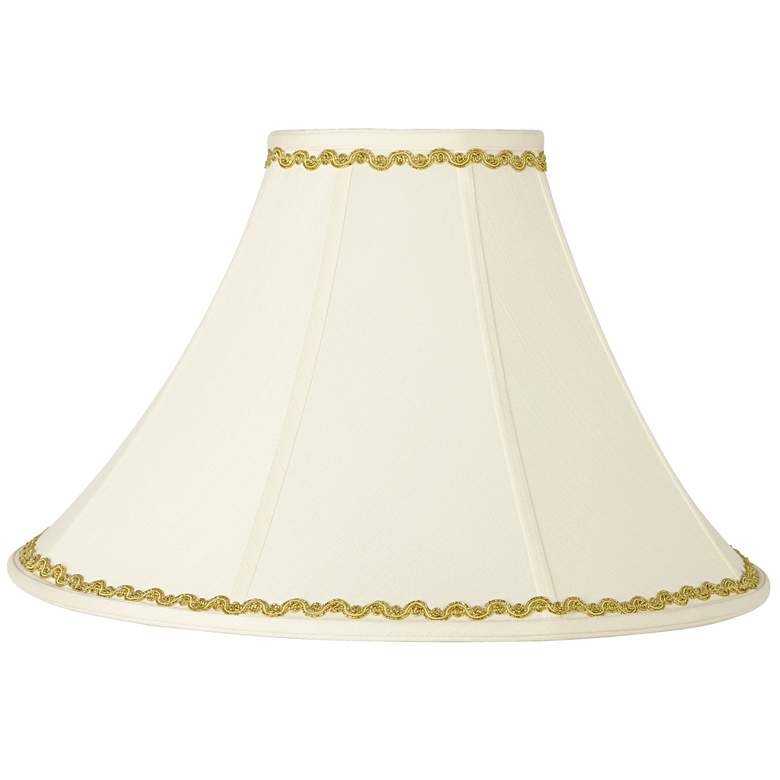 Image 1 Bell Shade with Metallic Gold Wave Trim 7x20x13.75 (Spider)