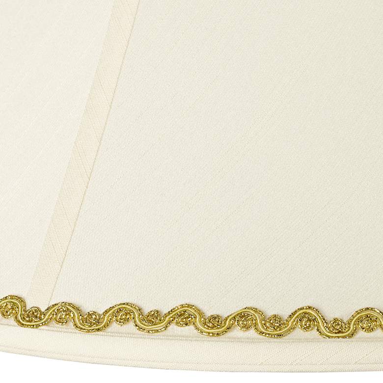 Image 2 Bell Shade with Metallic Gold Wave Trim 7x20x13.75 (Spider) more views