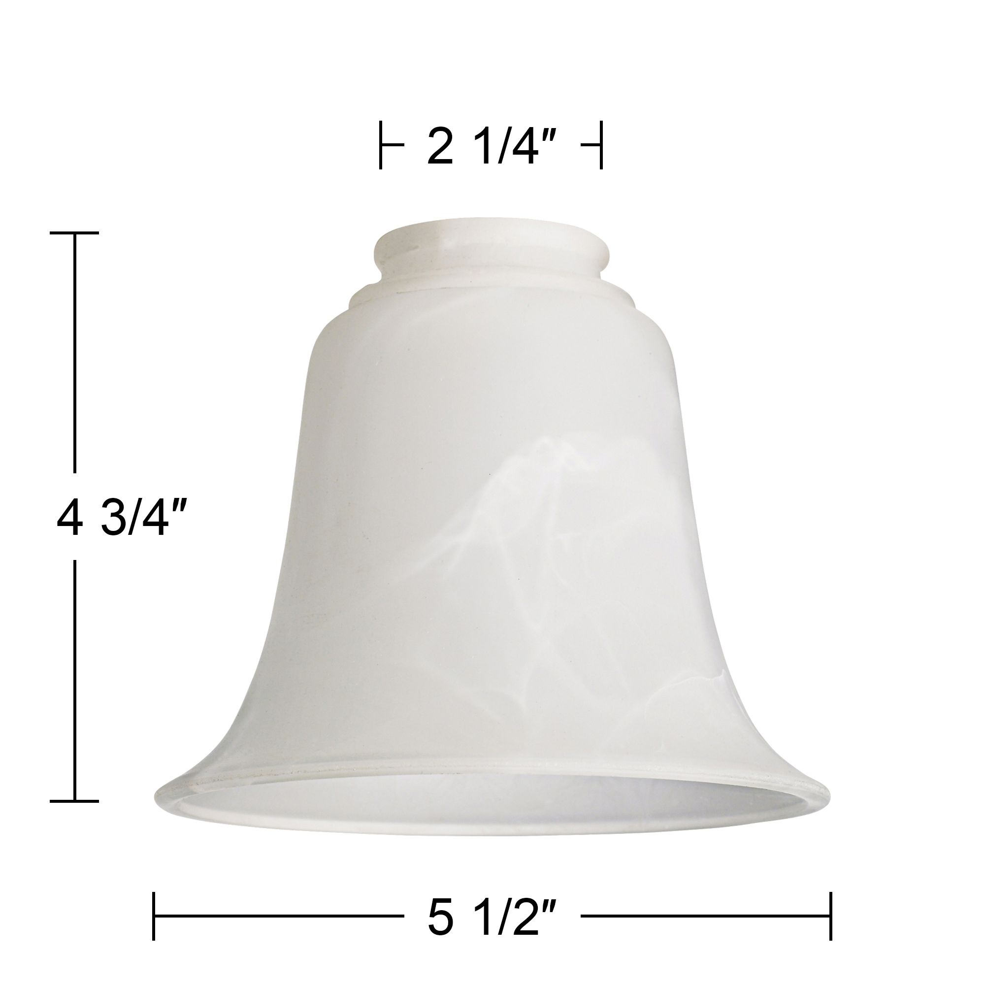 Image 3 Bell Shaped Marbleized Glass 2 1/4" Shades - Set of 4 more views