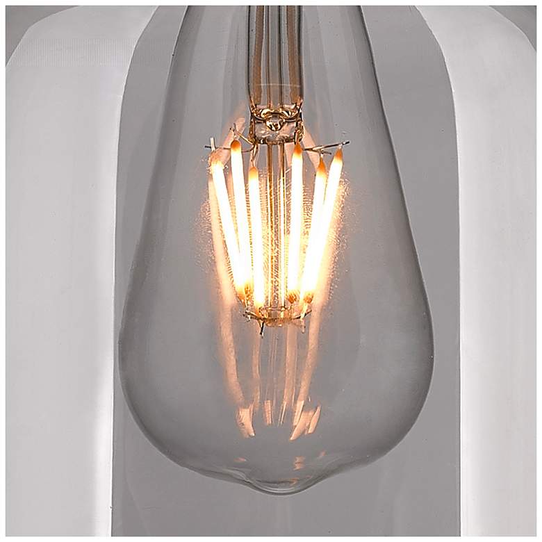 Image 3 Bella 12"W Brushed Nickel Multi-Light Pendant w/ Smoke Glass more views