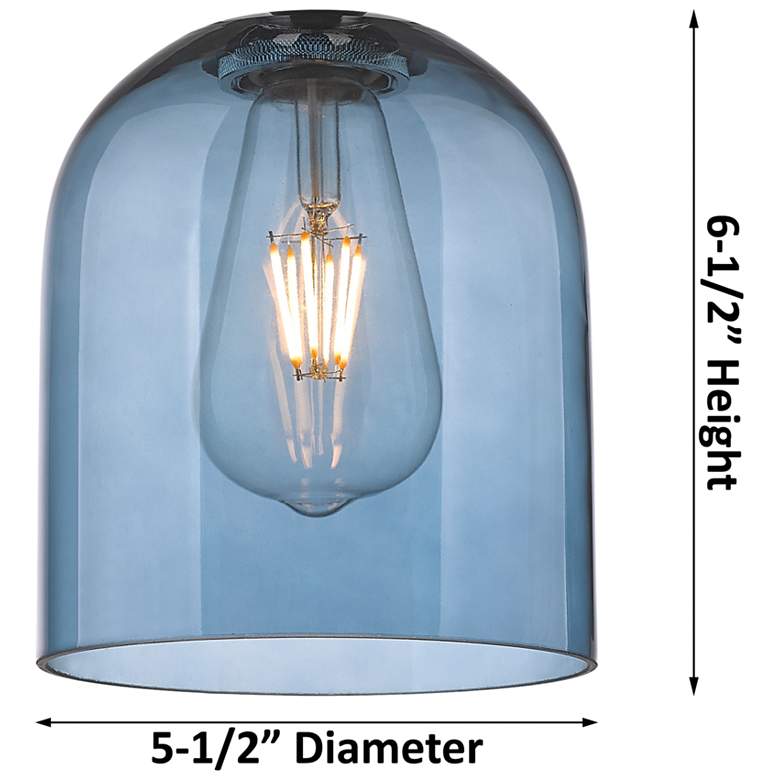 Image 4 Bella 12"W Brushed Nickel Multi-Light Pendant w/ Smoke Glass more views