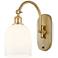 Bella 13" High Satin Gold and White Glass Wall Sconce