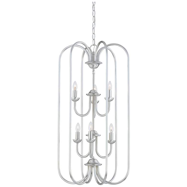 Image 1 Bella 16.25" Wide 6-Light Chandelier - Brushed Nickel
