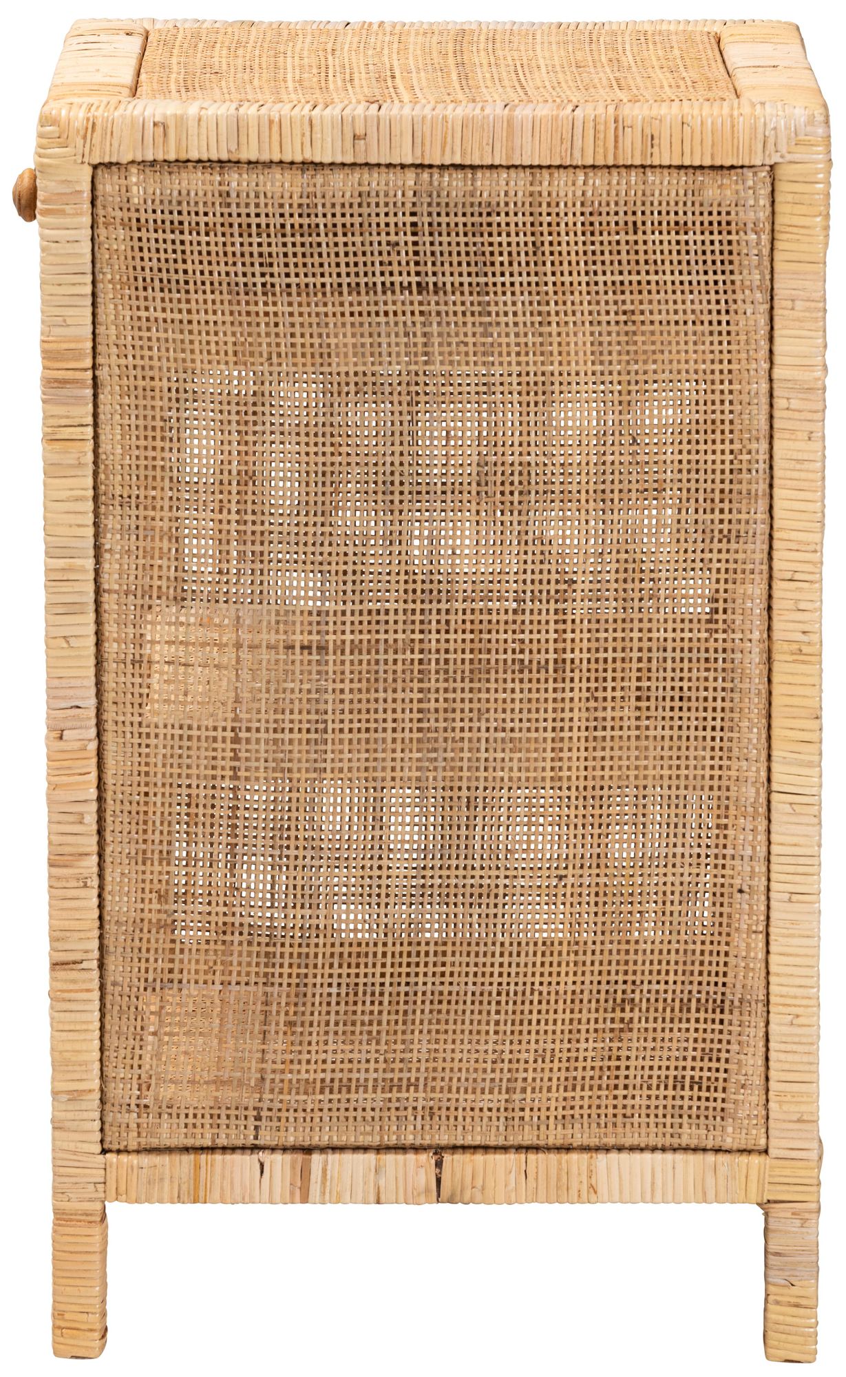 Bella 18 1/4"W Brown Wood Natural Rattan 1-Drawer Nightstand