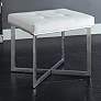 Bella 20" Wide White Tufted Leatherette Vanity Bench