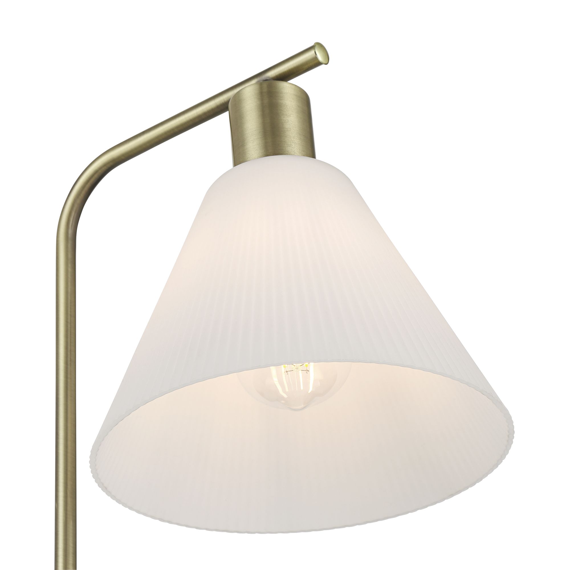 Image 3 Bella 24 1/2" High Brass and Marble Arc Table Lamp more views