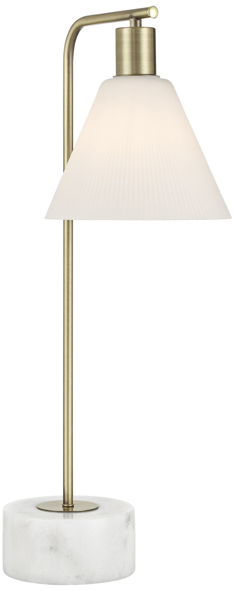 Bella 24 1/2" High Brass and Marble Arc Table Lamp with Dimmer
