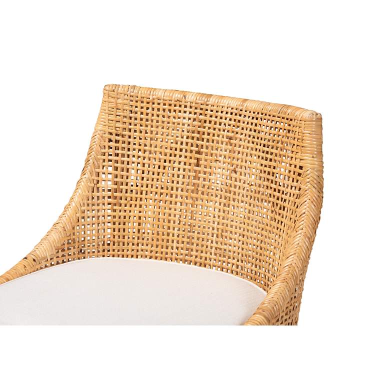 Image 3 Bella 26" Natural Brown Rattan Swivel Counter Stool more views