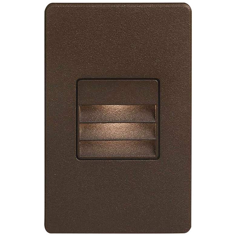 Image 1 Bella 3" Wide Bronze LED Outdoor Step Light with Louvre