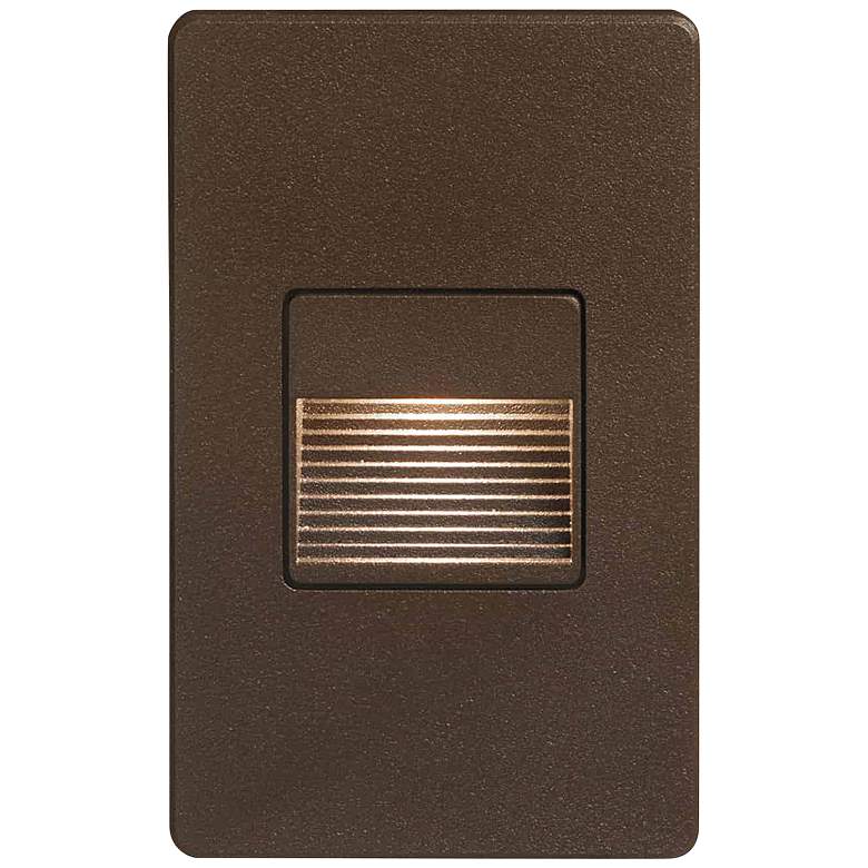 Image 1 Bella 3" Wide Bronze Rectangular LED Outdoor Step Light