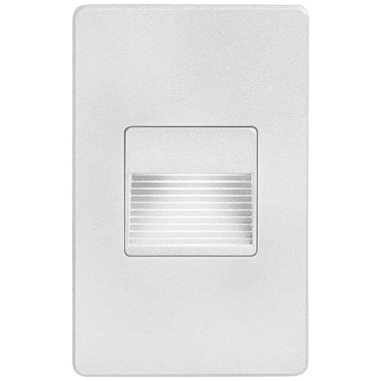 Image 1 Bella 3 inch Wide White Rectangular LED Outdoor Step Light