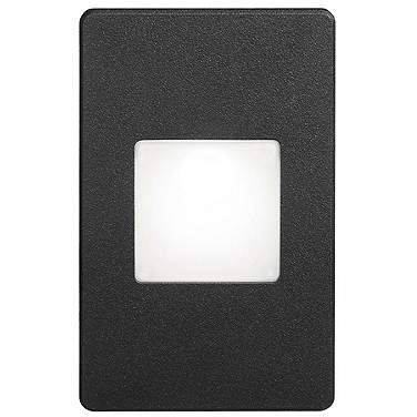Bella 3" Wide Black LED Outdoor Step Light with White Lens