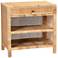 Bella 30"W Natural Brown Wood Rattan 1-Drawer Console Table