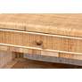 3_Bella 30"W Natural Brown Wood Rattan 1-Drawer Console Table more views