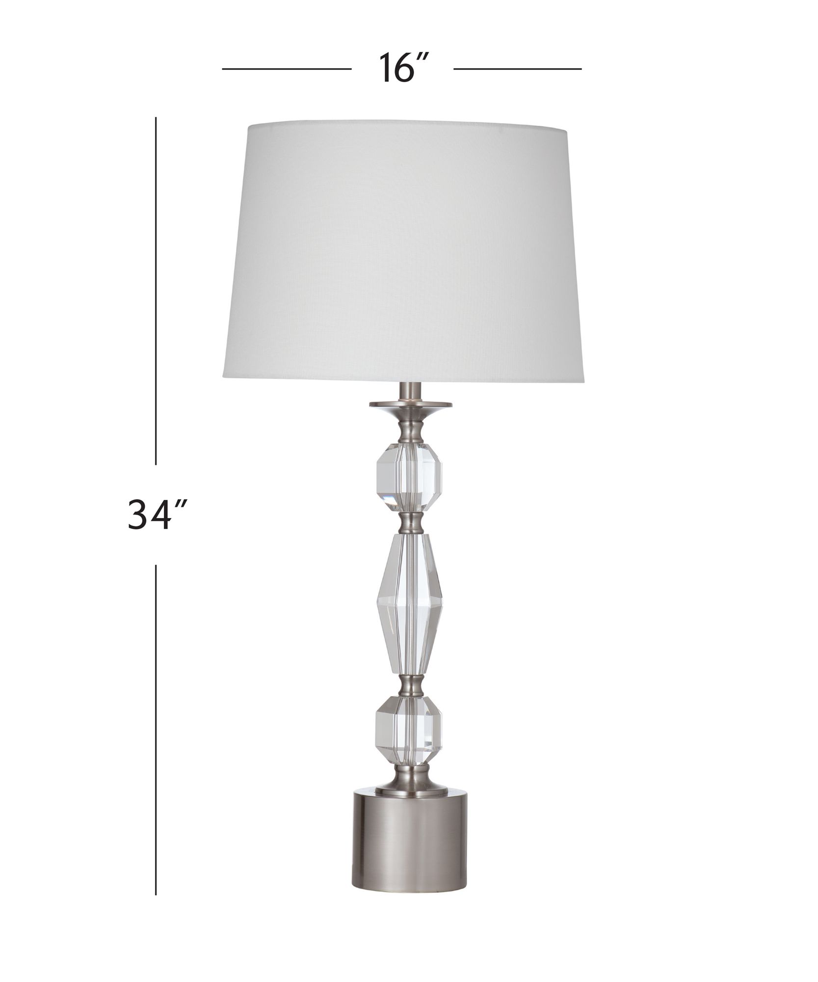 Image 5 Bella 34" High Clear And Brushed Silver Table Lamp more views