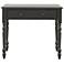 Bella 34" Wide Antique Black Wood 1-Drawer Desk