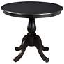 Bella 36" Wide Antique Black Round Pedestal Dining Table
