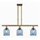 Bella 36" Wide Brushed Brass 3-Light Linear Pendant