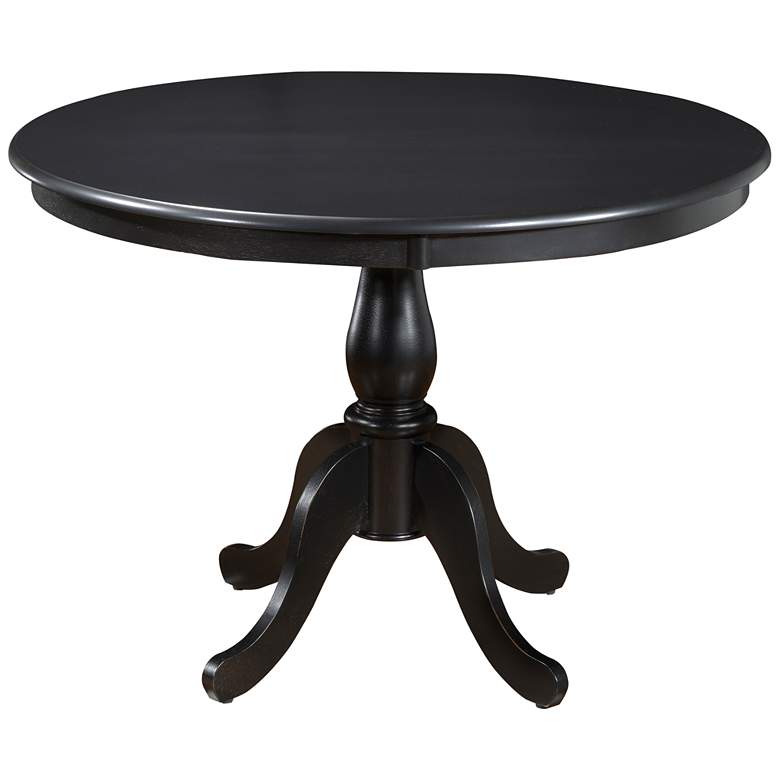 Image 1 Bella 42 inch Wide Antique Black Round Pedestal Dining Table