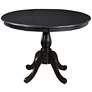 Bella 42" Wide Antique Black Round Pedestal Dining Table