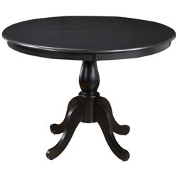 Bella 42&quot; Wide Antique Black Round Pedestal Dining Table