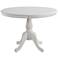 Bella 42" Wide Pure White Round Wood Pedestal Dining Table