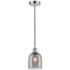 Bella 5 1/2"W Polished Chrome Mini Pendant w/ Smoke Glass