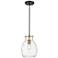 Bella 8" Wide Olde Brass Mini Pendant with Clear Glass