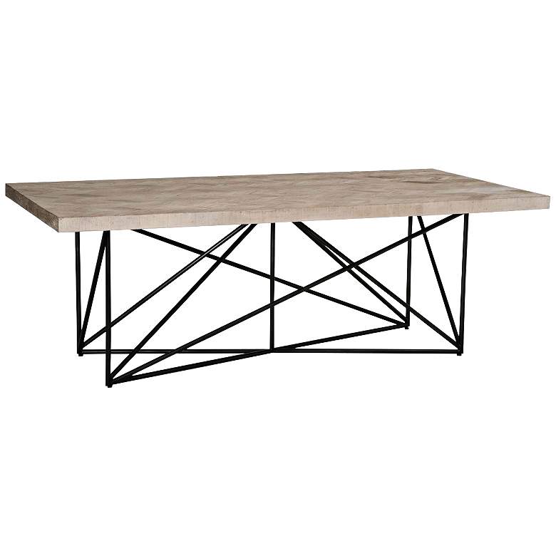 Image 1 Bella 86" Wide Smoke Gray Pine Modern Dining Table