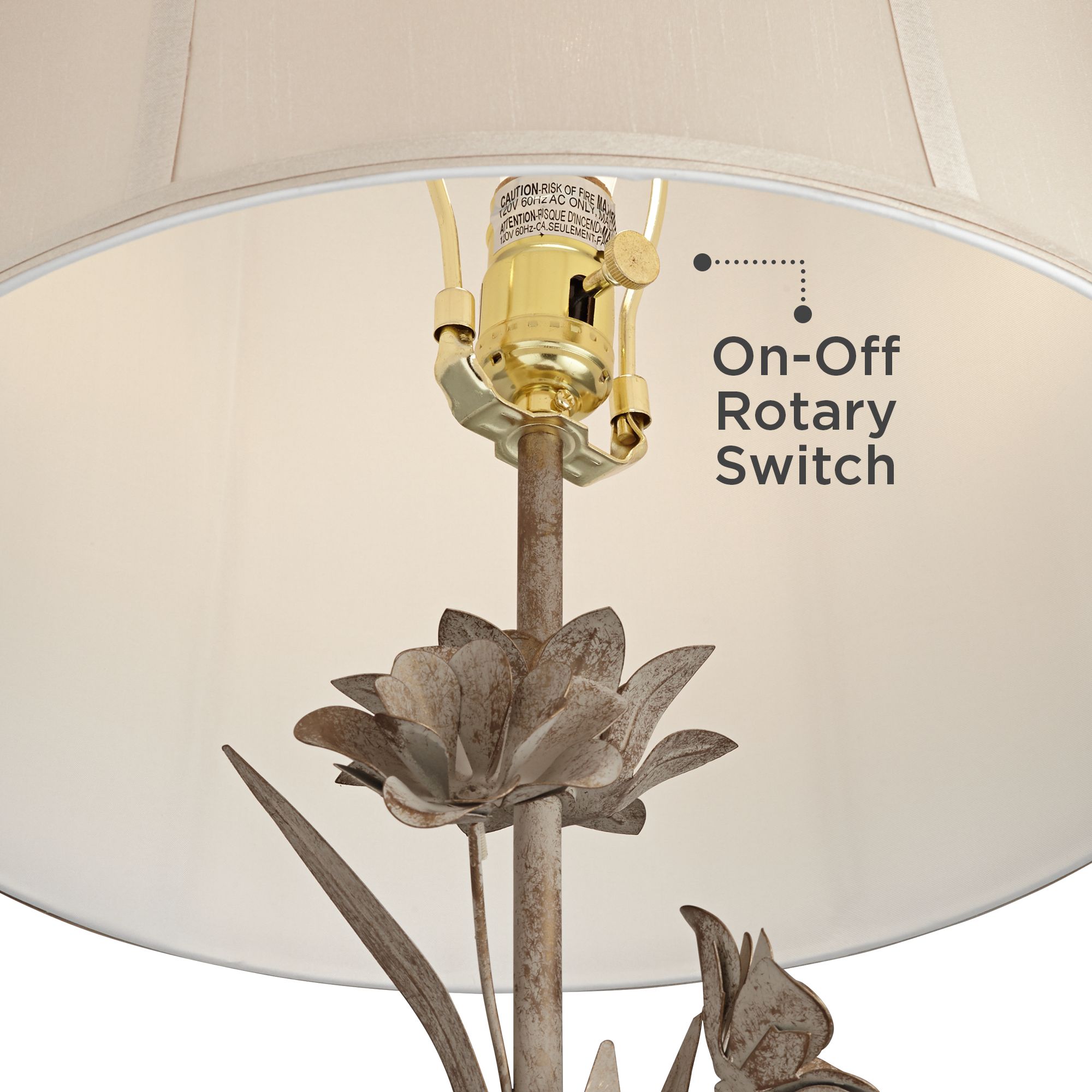 Bella Antique Floral Vine 37" High Tall Console Table Lamp 79G44